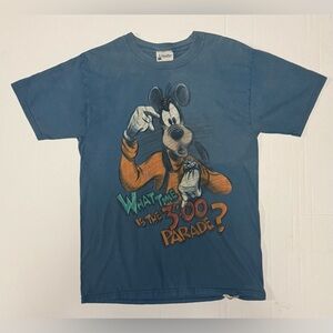 Disney Goofy T-Shirt Vintage Hanes Beefy-T Size Medium 0131 A4
